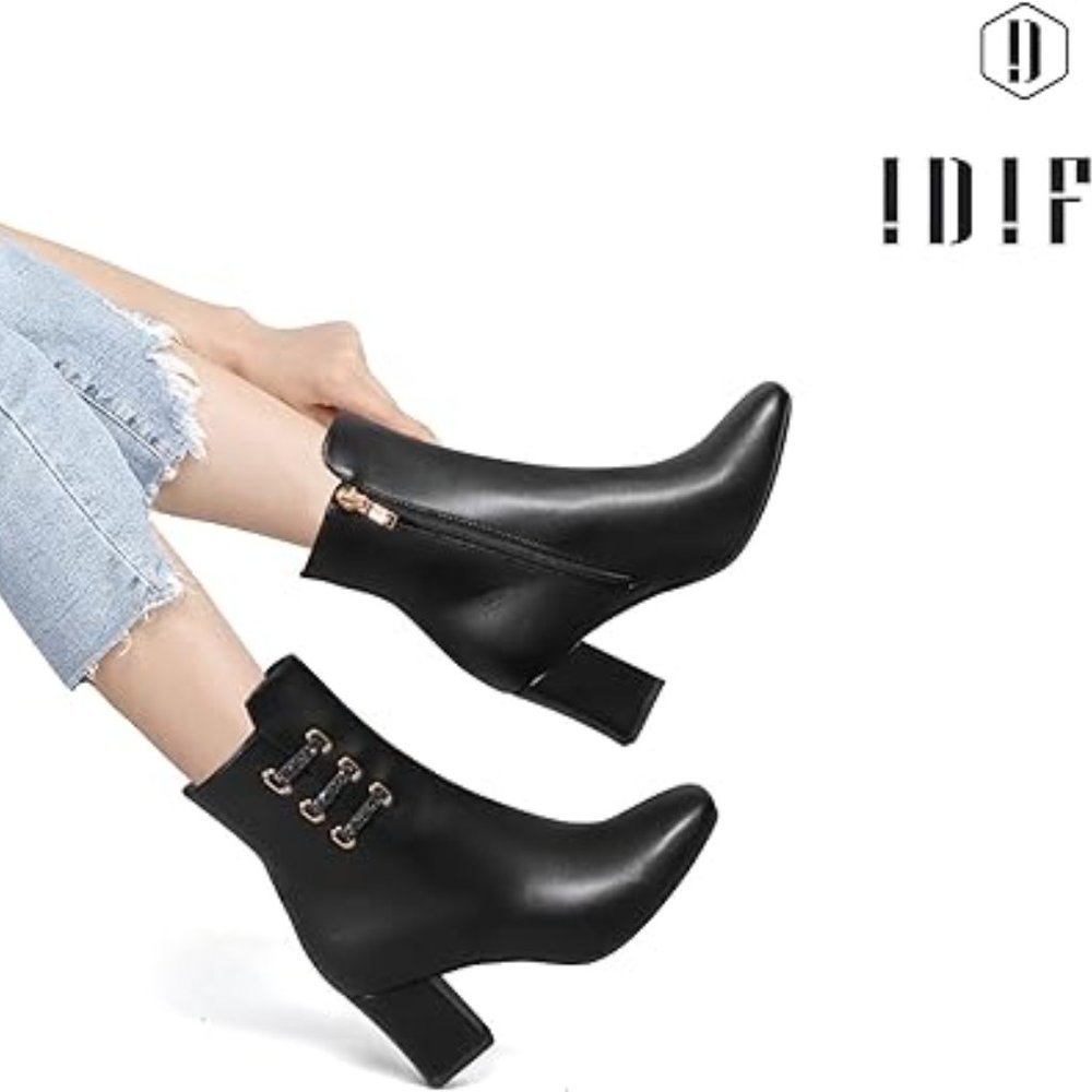 *NEW* Elegant DESIGNER Women's High High Heel WINTER BOOTS SIZE 6-12 - Picture 3 of 6